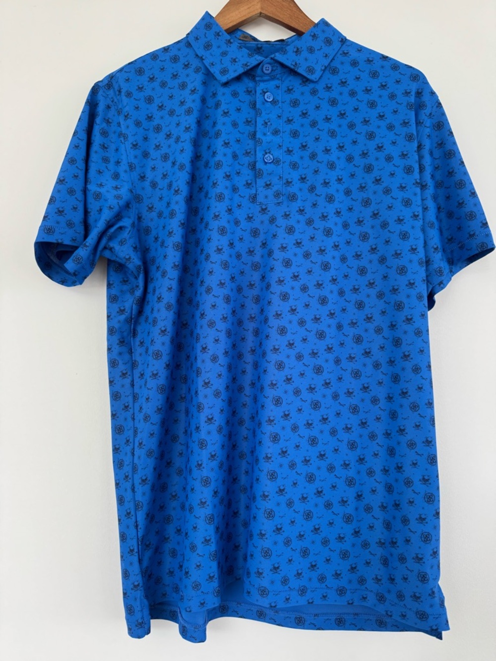 G/FORE Royal Blue Polo with Small Black Print